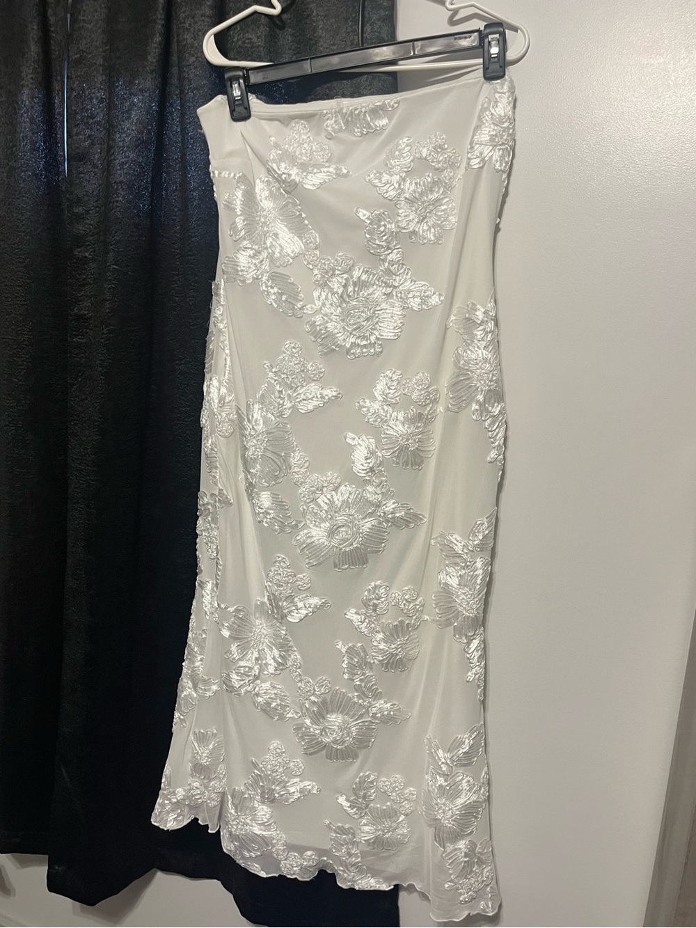 Elegant White Floral Lace Slip Dress